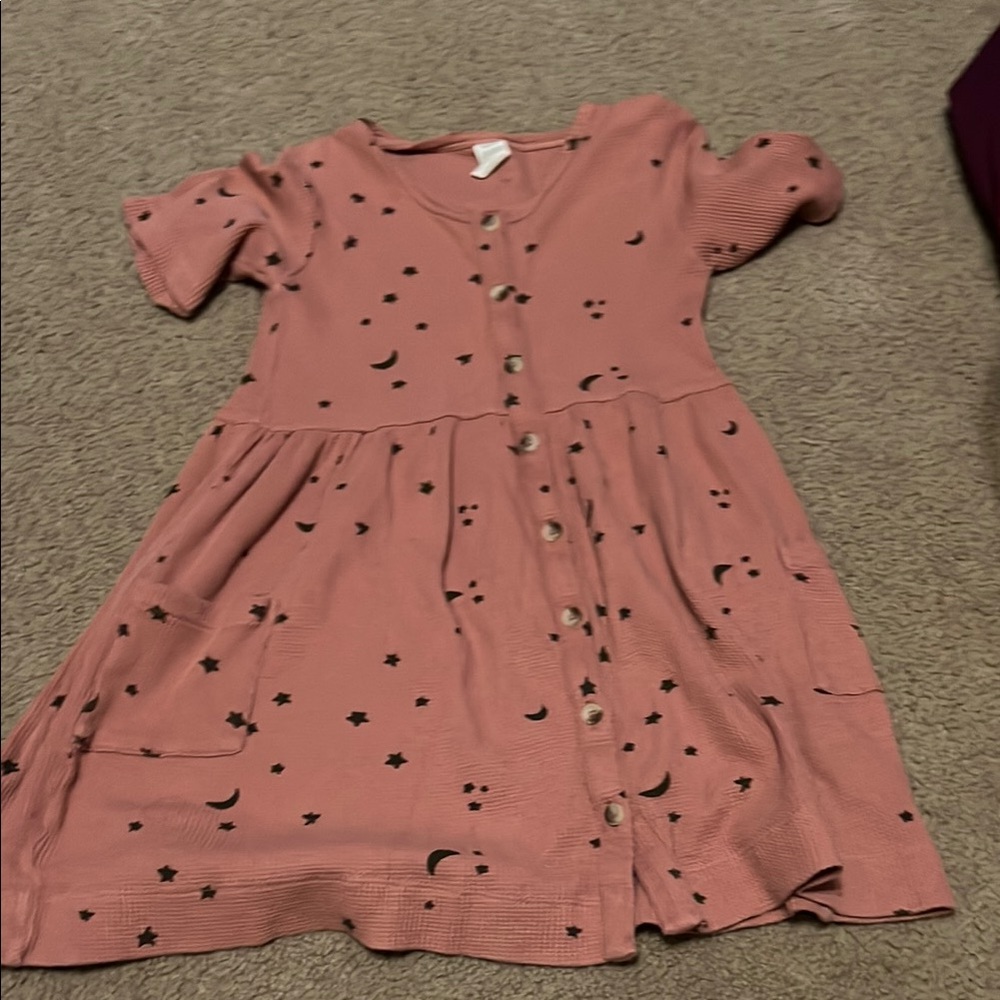 Kate Quinn Pink Pleated Puff Sleeve Sundress